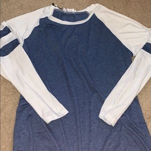 Women’s blue long sleeve shirt
